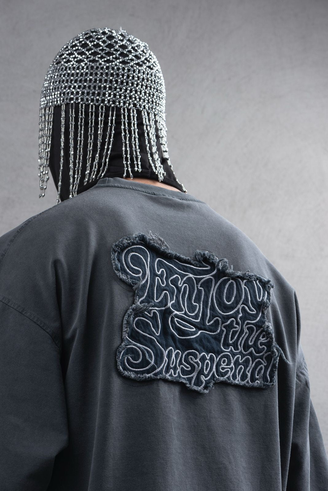 Enjoy the Suspend Baskılı Oversize Tshirt