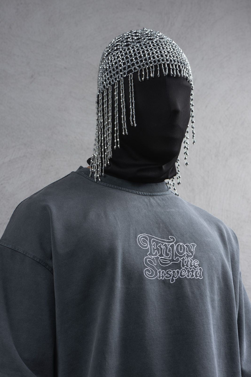 Enjoy the Suspend Baskılı Oversize Tshirt