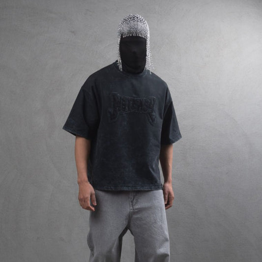 Not Easy Baskılı Oversize Tshirt