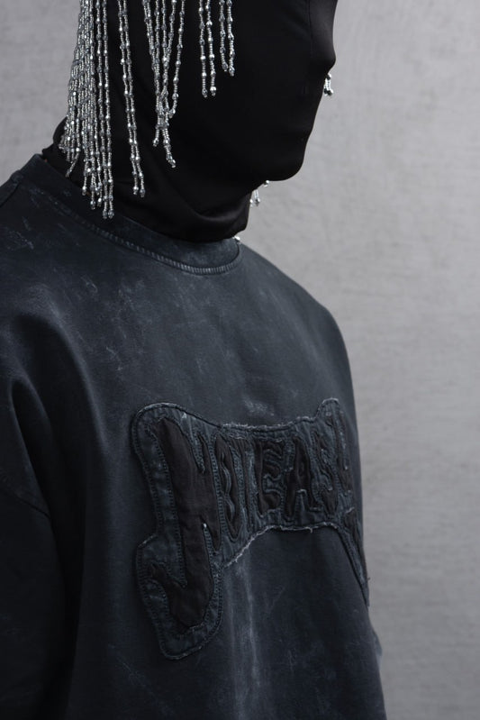 Not Easy Baskılı Oversize Tshirt