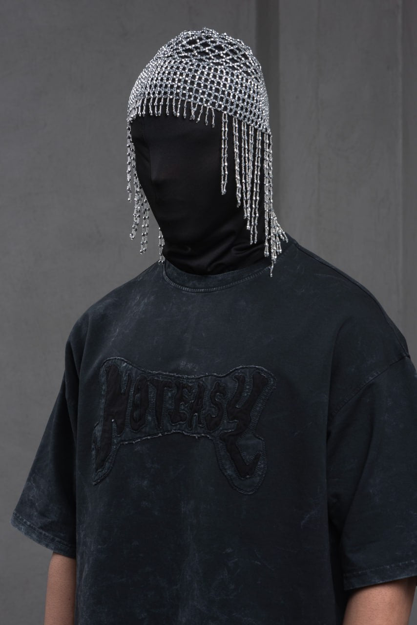 Not Easy Baskılı Oversize Tshirt